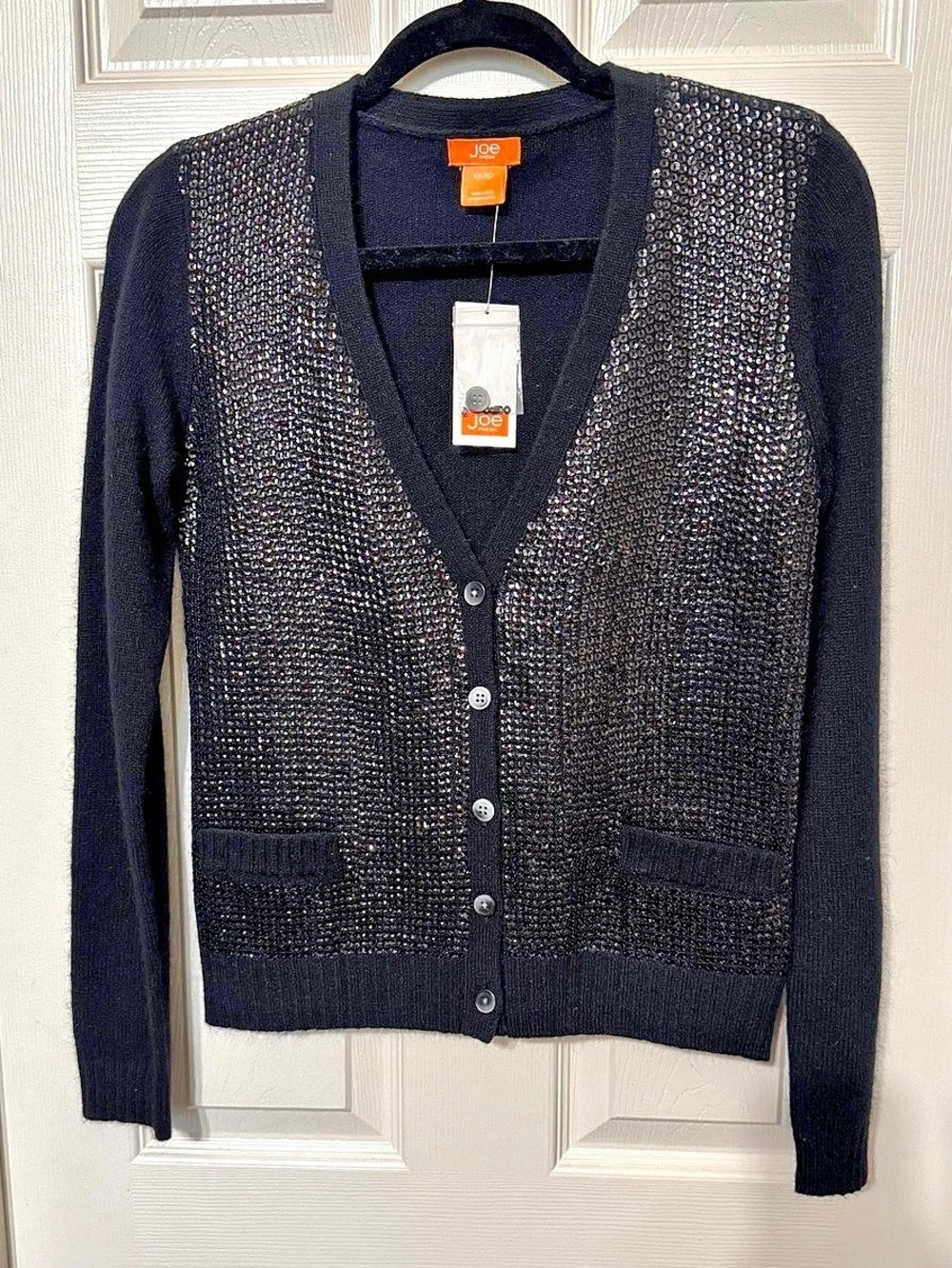 Joe Fresh Women+ Sequin Cardigan Sequin Cardigan in Black Size XS NWT